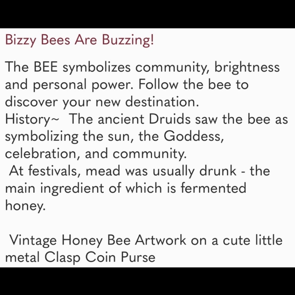 🎄 Honey Bee Coin Purse 🎁 - Picture 2 of 4